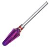 ERUIKA Tungsten Carbide Tornado Nail Drill Bits,3/32'' Two Way Safety Use Efile Multi-function Bits,Suitable Fast Remove for Acrylic Gels Manicure Pedicure Rotary Tools (Purple, Fine - F)
