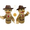 okegztoa 16" Puppets Entriloquist Puppet,Hand Puppets for Kids Plush Detective Puppets for Adults with Removable Mouth Puppet for Kids Ages 4-8，Hand Puppet for Adults with Scalable Puppet Control Rod