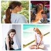 AXEN 8PCS Elastic Hair Tie for Women Girls, Cotton Bands Soft Woven Ponytail Holders for Thick Hair and Curly Hair, Double Mixed Colors 2