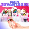 Nail Art Practice Stands, Magnetic Nail Tips Holders Fingernail Display Stands with 5 Pieces Alloy Practice Stand and One Crystal Base for DIY Nail Art Practicing Manicure tools