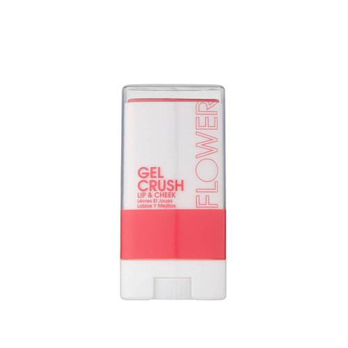 FLOWER BEAUTY Lip & Cheek Gel Crush | Cream Blush and Lips Tint in One Portable Multistick | Hydrating Burst of Color | Raspberry Crush