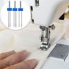 18 Pieces Sewing Machine Twin Needles Double Twin Needles Pins Twin Stretch Needles with Plastic Box, Automatic Needle Threader for Household Sewing Machine, 3 Mixed Sizes 2.0/90, 3.0/90, 4.0/90