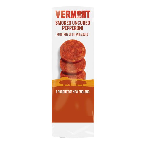 Vermont Smoke & Cure - Uncured Smoked Pepperoni - No Antibiotics or Added Hormones, Perfect for Pizza or Charcuterie Board - 6oz