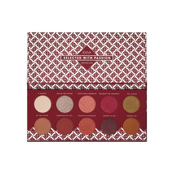 ZOEVA Spice of Life Eyeshadow Palette - 10 Highly-Pigmented Eye Shadows, Neutral to Bold Shades, Shimmer, Matte, Metallic Finishes, Suitable for All Eye Colors