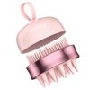 2-in-1 Scalp Massager Shampoo Brush, Scalp Scrubber for Hair Growth & Dandruff Removal, Hair Scrubber with Soft Silicone Bristles, Wet Dry Scalp Exfoliator for Scalp Care (Pink)