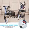 Slowton Double Dog Car Seatbelt, Dual Pet Vehicle Safety Seat Belt Adjustable Double Dog Coupler Lead Splitter Elastic Bungee Reflective Stripe Two Pets Car Trip Travel