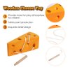 Skrtuan Wooden Lacing Cheese Threading Toy Montessori Airplane Travel Game Toys Wood Block Puzzle Fine Motor Skills Activity Learning Educational Gift for Toddlers Baby Kids 3 4 5 Years Old, 1 Cheese