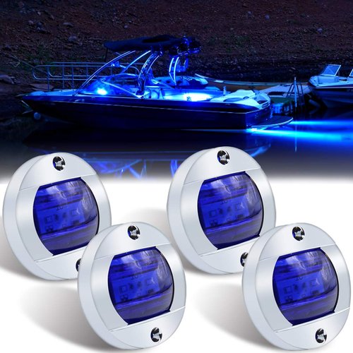 Boaton Marine Boat LED Night Fishing Lights, Boat Interior/ Courtesy / Deck Lights For Pontoon Boat, Bass Boat, Yacht (Blue)
