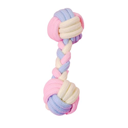 QWINEE Dog Chew Toy for Aggressive Chewers Interactive Dog Rope Toys for boredom Colorblock Rope Knot Puppy Ball Toy for Small Medium Dogs Multicolor One Size