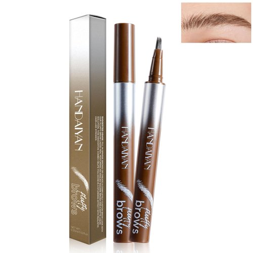 BEUKING Wild Brow Liquid Eyebrow Pencil, Ultra-Fine Microbladed Brow Water Eyebrow Pen, Fine Tip Long Lasting Quick-Drying Waterproof Non-smudge For Creating Eyebrow Shape (#02 Auburn)