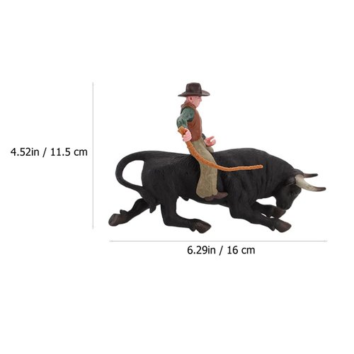 Desktop Cowbaoy Sculpture 1 Set Fake Wild West Cowboys Figurines Model Farm Toys Playset Cowboys Action Figure Sandbox Decoration for Christmas Birthday Rodeo Bouncy Toy