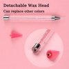 Rhinestone Picker Tool,Rhinestone Tools,2 Piece Rhinestone Picker,Jewel Picker Tool for Rhineston,Wax Pen,Rhinestone Pickup Tool,Rhinestones Pen for Nail Art (Pink and Purple)