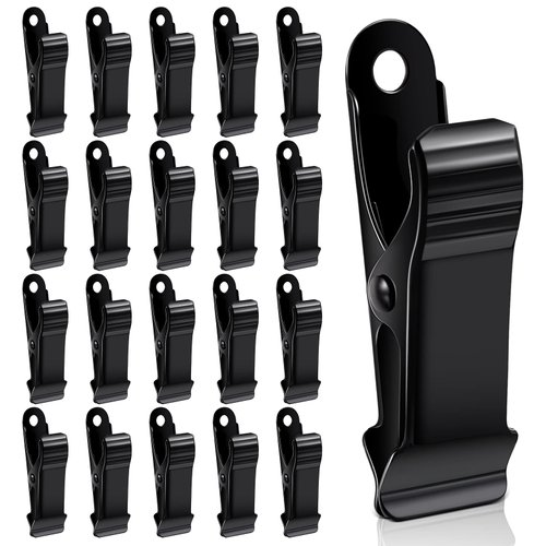 Metal Mini Clamps Mini Spring Clamp Crocodile Alligator Clips Alligator Clamps 1/2 Inch Wide Crocodile Clamps for Work, smooth jaw, 5/16 inch capacity (20, Black)