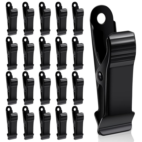 Metal Mini Clamps Mini Spring Clamp Crocodile Alligator Clips Alligator Clamps 1/2 Inch Wide Crocodile Clamps for Work, smooth jaw, 5/16 inch capacity (20, Black)