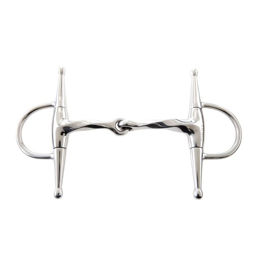 Korsteel JP Stainless Steel Jointed Slow Twist Full Cheek Snaffle Bit, 5"