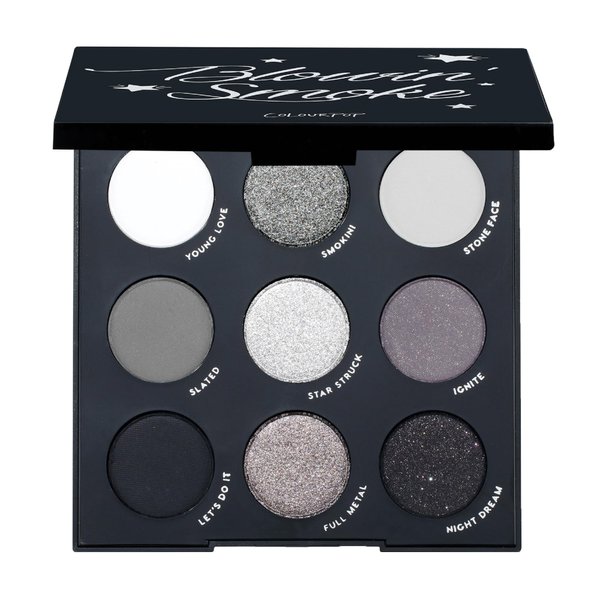 ColourPop Blowin' Smoke Eyeshadow Palette - Silver Eyeshadow and Smokey Eye Eyeshadow Palette with Metallic and Matte Finishes - High-Pigment Eye Makeup with a Long-Wearing Formula (0.3 oz)