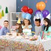 durony 2 Pieces Confetti Sprinkle Tablecloth Disposable Plastic Rectangle Sweet Candy Party Table Cover for Birthday Wedding Party Ice Cream Theme Party Supplies