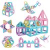 Magnetic Tiles 80pcs Magnet Building Blocks Set Creative Stacking Toys for Kids, 3D DIY Construction Kit Preschool Child Montessori Toys STEM Learning Toys Gifts for Girls Boys 3 4 5 6 7 Years