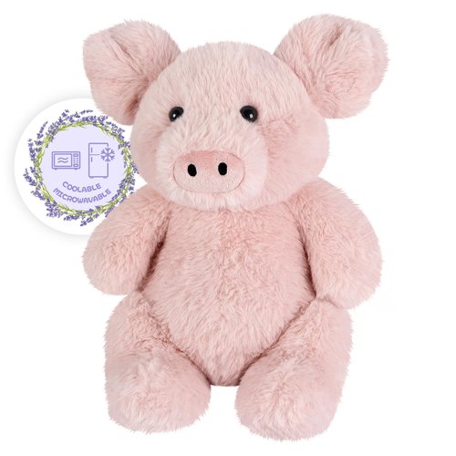 SuzziPals Heatable & Coolable Pig Stuffed Animals, Microwavable Stuffed Animal Heating Pad for Period Cramps, Lavender Scent Stuffed Pig Plush for Stress Relief, Pigs Plushies for Companion, Pig Gifts