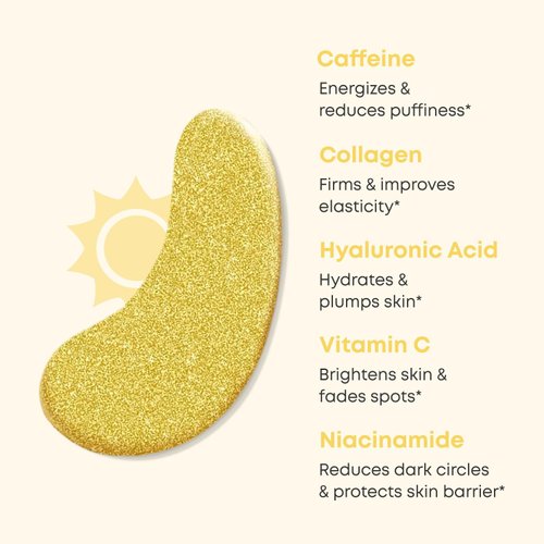 Daytime Under Eye Patches for Puffy Eyes and Dark Circles | Infused Gel Eye Mask Patches for Dark Circle Under Eye Support of Eye Bags & Puffiness | Ideal for Bridesmaid Gifts & Bachelorette Party