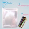 TATTI 200 Pack Clear Plastic Cellophane Bags Goodie Bags 4X9 With 5inches Twist Ties Candy Bags Cookie Bags Treat Bags Clear Gift Bags Cellophane Treat Bags 4x9 Inch