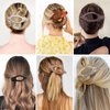 CHANDAT Flat Hair Clip 6 pcs Lay Down Claw Clips Hair Accessories for Women -Transparent