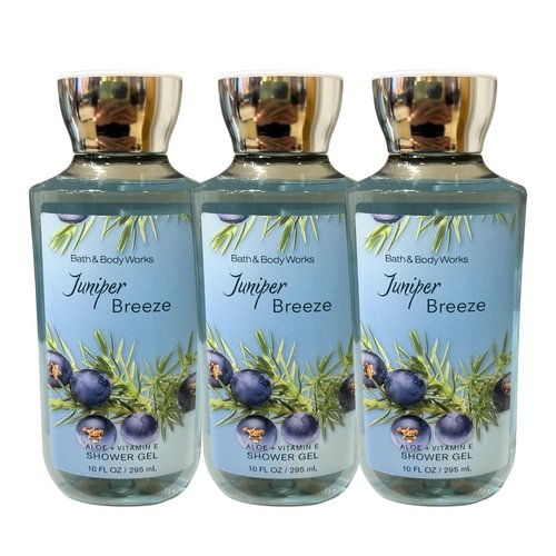 Bath & Body Works Juniper Breeze Shower Gel 10oz - Pack of 3