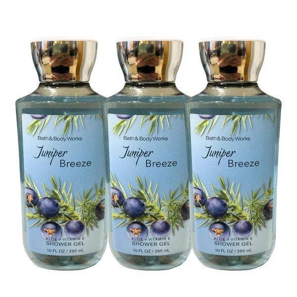 Bath & Body Works Juniper Breeze Shower Gel 10oz - Pack of 3