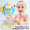 Bath Toys for Toddlers Ages 3-5,Ice Cream Foam Maker Bathtub Toy with Snap Buttons Not Fall,Bathtub Bubble Machine Pretend Cake Play Set for Kids Boys Girls 2 3 4 5 Years Old