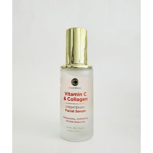 Bundle of Clear Visage Collage &Vitamin E and Vitamin C& Collagen Face Serum, Toralnof 2 items. No Box.
