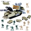 FANELEQU Military Armored Vehicle Toy Set, Army Men and Mini Army Toy Vehicles Trucks, Tank, Helicopter, Missile Launche Playset for Birthday Party Favors, Gift for Kids Boys