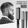 3 Pieces Men Barber Comb Set Taper Hair Cutting Flat top Clipper Flattop Barberology Comb Heat-Resistant Fiber Comb for Men Women