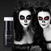 MEICOLY Black White Face Body Paint Stick Kit,1.06Oz Clown White Makeup Kit,2pcs Halloween Face Paint Grease Cream Mime Sticks,Joker Zombie Vampire Skeleton Cosplay with 2pcs Sponges
