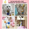 Cat Toys Ball,3Pcs Sisal Ball with Bell Inside,Funny Interactive Cat Toys for Indoor Cat,Safe Teeth Cleaning Cat Chew Toy,Hangable Kitten Toy
