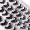 Eyelashes 3D False Lashes Fluffy Natural to Thick Faux Mink Lashes 20 Pairs Pack 17-20MM Long Wispy Crossed Fake Eyelashes 5 Styles Handmade Eye Lashes by Yawamica