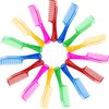 15pcs Comb with Handle Colorful Styling Handle Comb Set Plastic Round Long Handle Comb Fine Dressing Unbreakable Detangling Hair Comb for Women,8 Inch