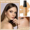 QIUFSSE Concealer Full Coverage Foundation for Mature Skin,Oil Control Matte 2 in 1 Concealer liquid Foundation Makeup Waterproof Base De Maquillaje Alta Cobertura-03 Warm Ivory
