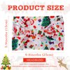 Acenail Wide Headbands Non Slip Knotted Turban Headband Elastic Santa Claus Xmas Hairbands Deer Red Workout Head Wraps Yoga Hair Scarfs Christmas Hair Accessories for Women 4Pcs (Xmas D, 9.8 * 5.9'')