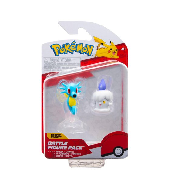 Pokemon Battle Figure Horsea & Litwick 3-Inch Mini Figure 2-Pack