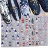 Christmas Nail Stickers for Nail Art, Santa Claus Tree Christmas Nail Art Stickers 4PCS 5D Embossed Snowflake Gingerbread Man Penguin Cake Xmas Nail Decals Manicure Supplies for Nail Art Decorations ﻿