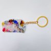 2 Pcs Acetate Hair Comb Keychains Hairdresser Keychain Hair Stylist Key Ring Pendant Key Chain Travel Portable Pocket Comb with Keyring for Women