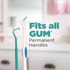GUM Proxabrush Go-Betweens Refills - Moderate - Compatible with GUM Permanent Handle - Reusable Interdental Brushes - Soft Bristled Dental Picks, 8ct