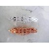 Small pair of antique silver or rose gold crystal hair clip clamp (Crystal option: With crystals, Primary color: Silver)