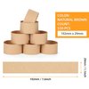 PONNOR Money Bands 550 Pack Blank Natural Kraft Brown Cash Bands Self Adhesive Currency Straps for Bill Wrappers Cash Organizer