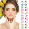 10 Pairs Eyeliner Temporary Tattoo Stickers Colorful Eye Shadow Makeup Transfer Eyeshadow Women Halloween Christmas Party Carnival Face Decals