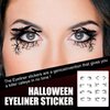 HANSAMU 16Pcs Halloween Eyeshadow Eyeliner Sticker Spider Web Skull Bat Eye Shadow Decals for Women Halloween Masquerade Party Face Eye Realistic Makeup 3D Self- Adhesive Eye Art Decoration Tools