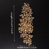 JWICOS Bride Wedding Hair Comb Silver Crystal Headpieces Bridal Hair Clip Side Comb Wedding Hair Accessories for Women and Girls (Gold)