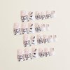 White French Tips Press on Nails Duck Shaped 24Pcs Glossy Full Cover Acrylic Short False Nails with Pink Butterfly Bow Designs Artificial Fake Nails with Charm Glue Stick on Fingernails for Women