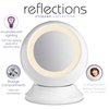 Conair Round Shaped Single-Sided Lighted Makeup Mirror; 3x magnification; White