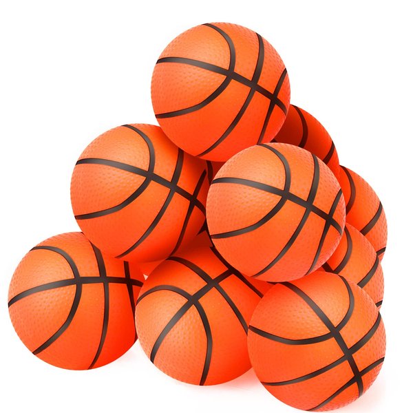 Civaner 20 Pieces Mini Soccer Ball Bulk 4 Inches Inflatable Soccer Balls for Kids Toddlers Small Bouncy Toys Balls for Kids Sports Game Party Supplies(Basketball Style)